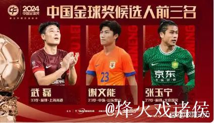 中国金球奖候选名单揭晓，上海6名球员入围